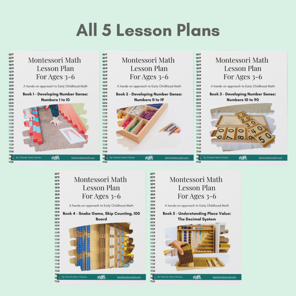 Cover of Montessori Math lesson plans bundle for early childhood