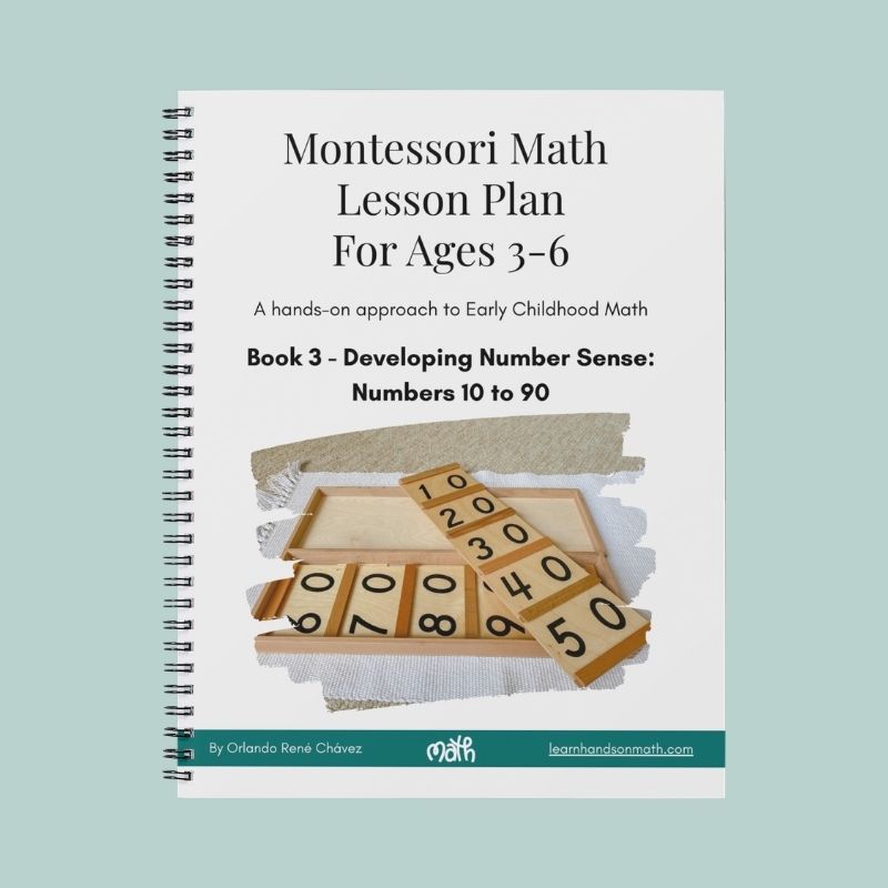 cover of Montessori lesson plan numbers 10 to 90